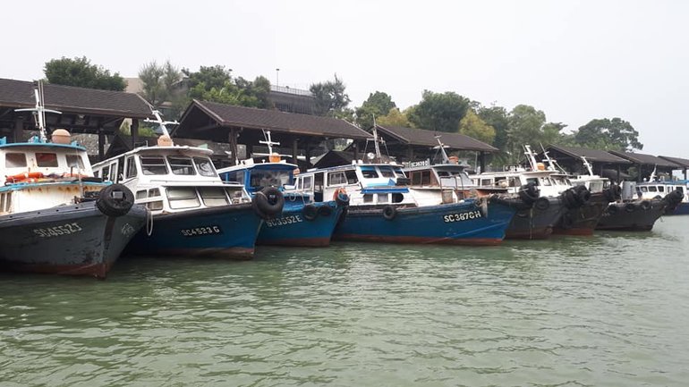 Bumboats at Changi Point Ferry Terminal, Singapore