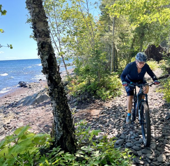 Keweenaw Point Trail along Lake Superior in Copper Harbor, MI