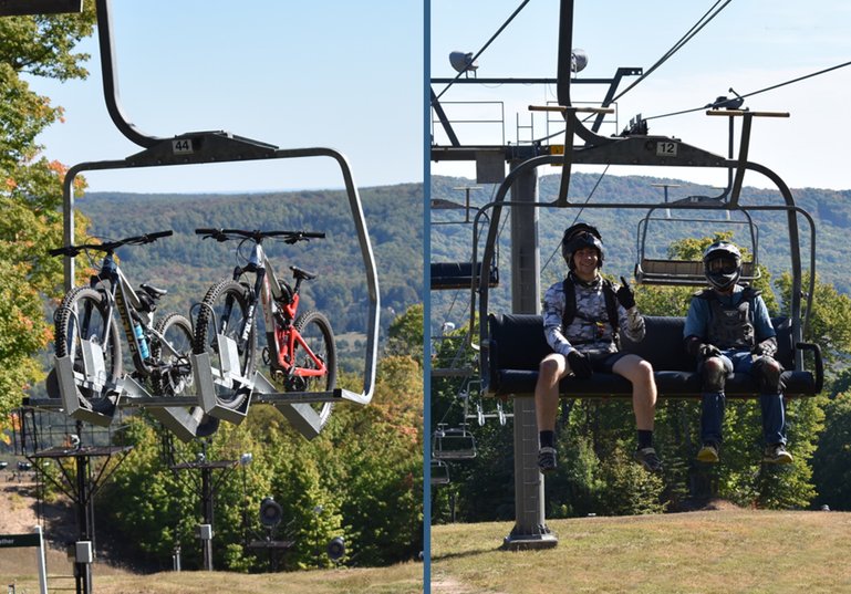 The Highlands, chairlifts are for bikers in the fall and skiers in the winter